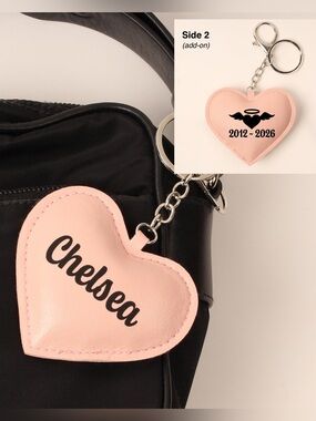 Personalized Pink 🩷 Dog Name Keychain Purse Bag Charm Key FOB Memorial Pet Gift
